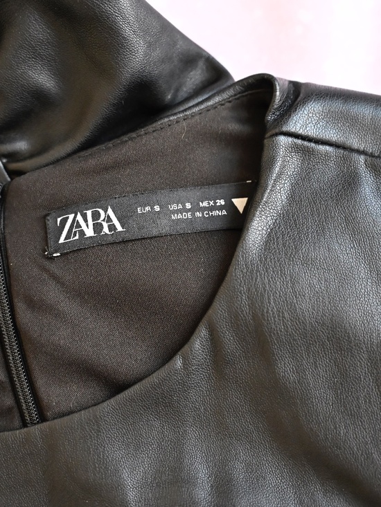 Zara Faux Leather Mini Dress – Size S 🖤✨ - Picture 3 of 3